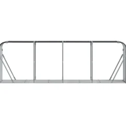 Polttopuuteline antrasiitti 300x45x100 cm galvanoitu teräs
