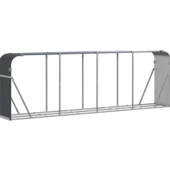 Polttopuuteline antrasiitti 300x45x100 cm galvanoitu teräs