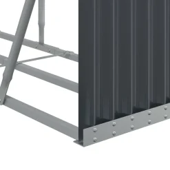 Polttopuuteline antrasiitti 300x45x100 cm galvanoitu teräs