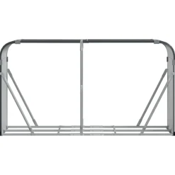 Polttopuuteline antrasiitti 180x45x100 cm galvanoitu teräs
