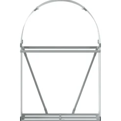 Polttopuuteline hopea 80x45x120 cm galvanoitu teräs