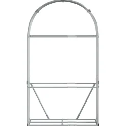 Polttopuuteline hopea 120x45x210 cm galvanoitu teräs