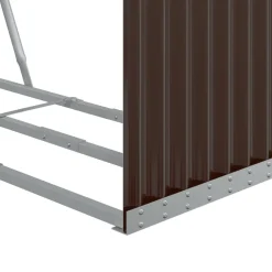 Polttopuuteline ruskea 120x45x100 cm galvanoitu teräs