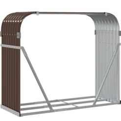 Polttopuuteline ruskea 120x45x100 cm galvanoitu teräs