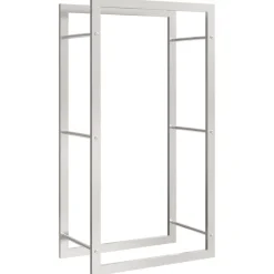 Polttopuuteline 50x28x94 cm ruostumaton teräs