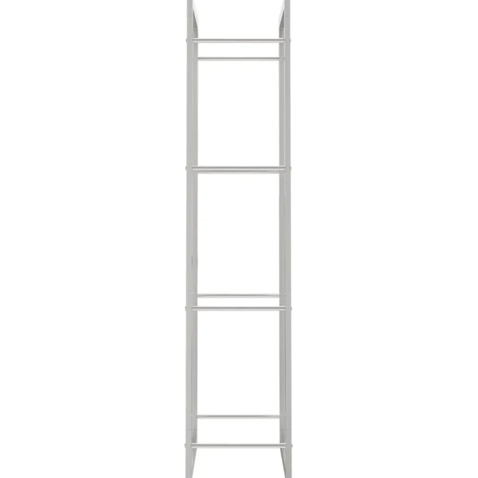 Polttopuuteline 50x28x132 cm ruostumaton teräs