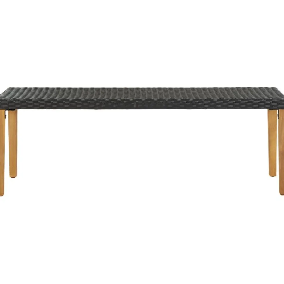 Polyrottinkinen musta puutarhapenkki 80 cm