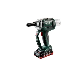 Popniittipistooli Metabo NP 18 LTX BL 5.0 sisältää 2x4,0Ah LiHD-akut