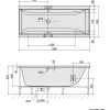 Poreamme Interia Cleo Highline Hydro-Air, 1800x900x480mm, 330l, valkoinen