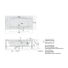 Poreamme Interia Garda Active Hydro-Air, 1900x900x440mm, 240l, valkoinen