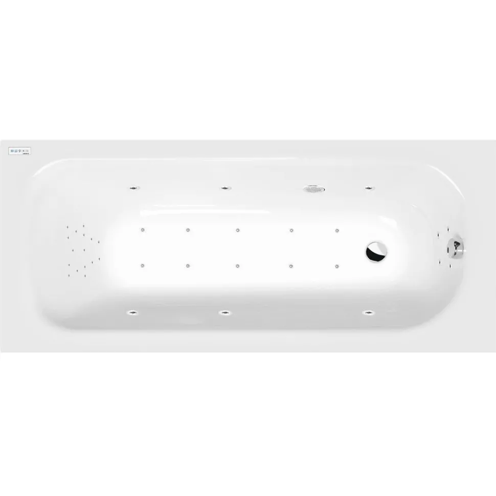 Poreamme Interia Laura Highline Hydro-Air, 1600x700x390mm, 155l, valkoinen