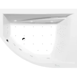 Poreamme Interia Tandem Highline Hydro-Air, 1700x1300x500mm, oikea, 395l, valkoinen