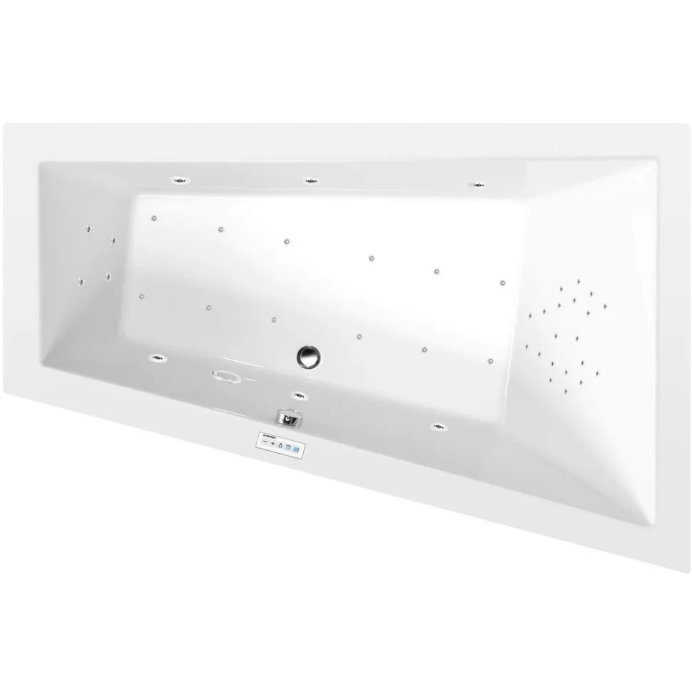 Poreamme Interia Triangl Highline Hydro-Air, 1800x1200x500mm, oikea, 350l, valkoinen