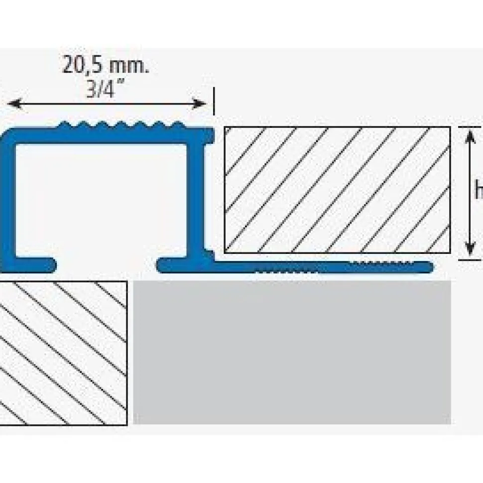 Porraslistan päätypala Euroshrink alumiini f-208a, 13mm, eri värejä