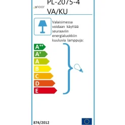 Porttivalaisin Noor Kello Ø240x520 mm valkoinen/kulta