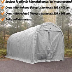 Pressutalli Fornorth pyöreä muoto 500g/m2 musta eri kokoja