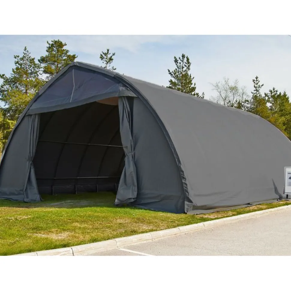 Pressutalli kalustolle Ranch Premium 9,2x12x4,85m oviaukko 5,15x3,6m 900g/m2