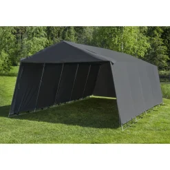 Pressutalli Prohall Grey 6x3,2x2,2 m oviaukko 2x3,2-2,4m 500g/m2