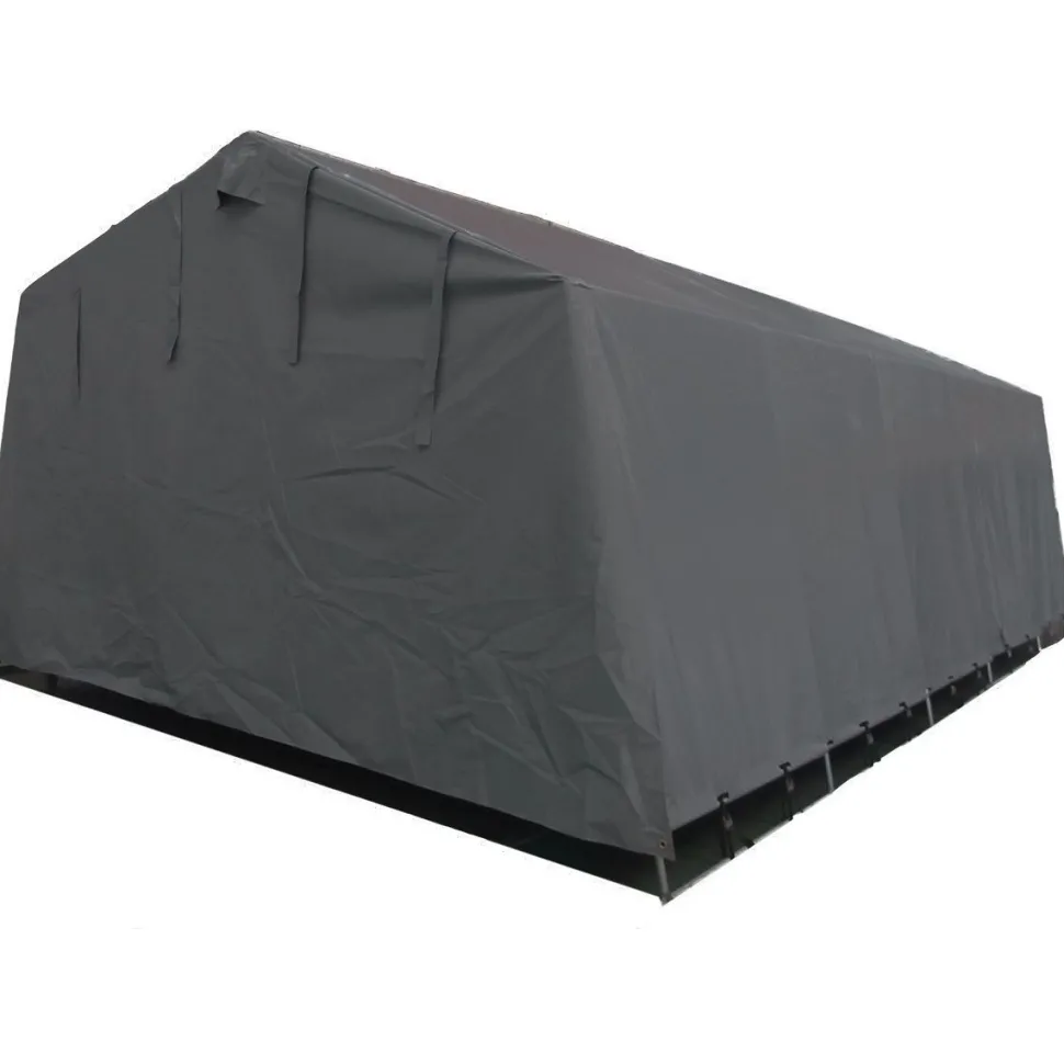Pressutalli Prohall Grey 6x3,2x2,2 m oviaukko 2x3,2-2,4m 500g/m2