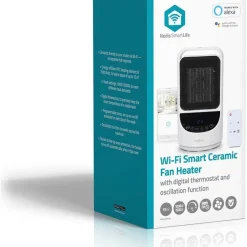 Puhallinlämmitin Nedis HTFA22WTW SmartLife Wi-Fi 1500W valkoinen