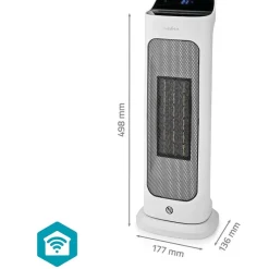 Puhallinlämmitin Nedis HTFA20WTW SmartLife Wi-Fi 2000W valkoinen