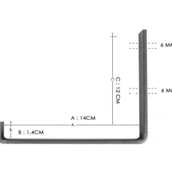 Puinen seinähylly Linento Furniture LAM010, leveys 60cm, ruskea