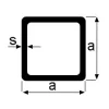 Putkipalkki teräs neliö 150x150x8,0 mm S355J2H pituus 12 m