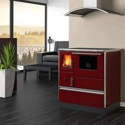 Puuliesi AlfaPlam Dominant Eco design 70 lasiovella 7 kW (90-175 m²), eri värejä