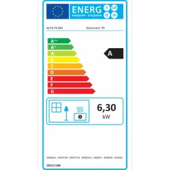 Puuliesi AlfaPlam Dominant Eco design 70 lasiovella 7 kW (90-175 m²), eri värejä