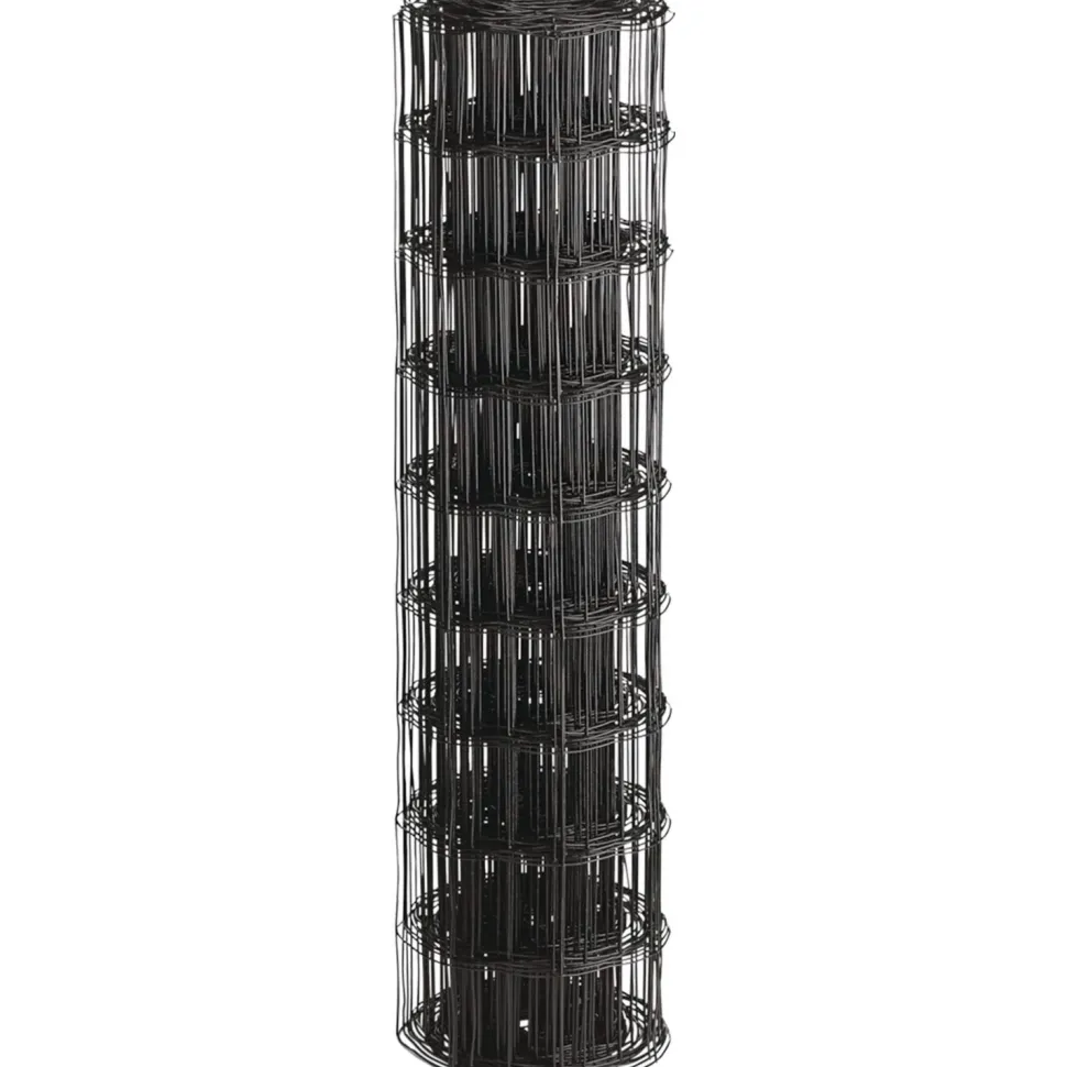 Puutarha-aita Hortus 10x10cm 0,9x25m 0% PVC musta