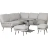 Puutarhakalustesetti Home4You MARENDA 4-osainen, harmaa/beige