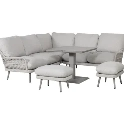 Puutarhakalustesetti Home4You MARENDA 4-osainen, harmaa/beige