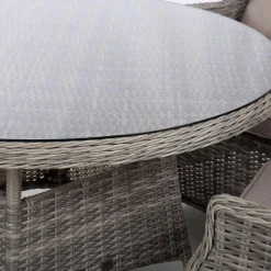 Puutarhakalustesetti Home4You TRENTO pöytä ja 4 tuolia, harmaa