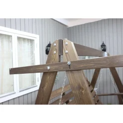 Puutarhakeinu katoksella Baltic Garden Pelle 165cm ruskea/beige