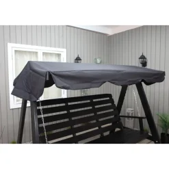 Puutarhakeinu katoksella Baltic Garden Pelle 165cm musta