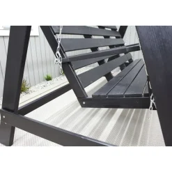 Puutarhakeinu katoksella Baltic Garden Pelle 165cm musta
