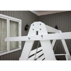 Puutarhakeinu katoksella Baltic Garden Pelle 165cm valkoinen/sininen