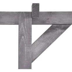 Puutarhan pergola harmaa 200x40x205 cm kyllästetty mänty