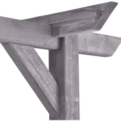 Puutarhan pergola harmaa 200x40x205 cm kyllästetty mänty