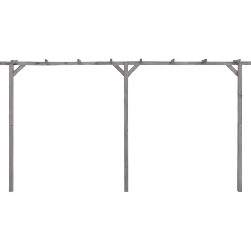 Puutarhan pergola harmaa 400x40x205 cm kyllästetty mänty