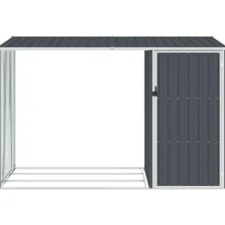 Puutarhan polttopuuvaja antrasiitti 245x98x159cm galv. teräs