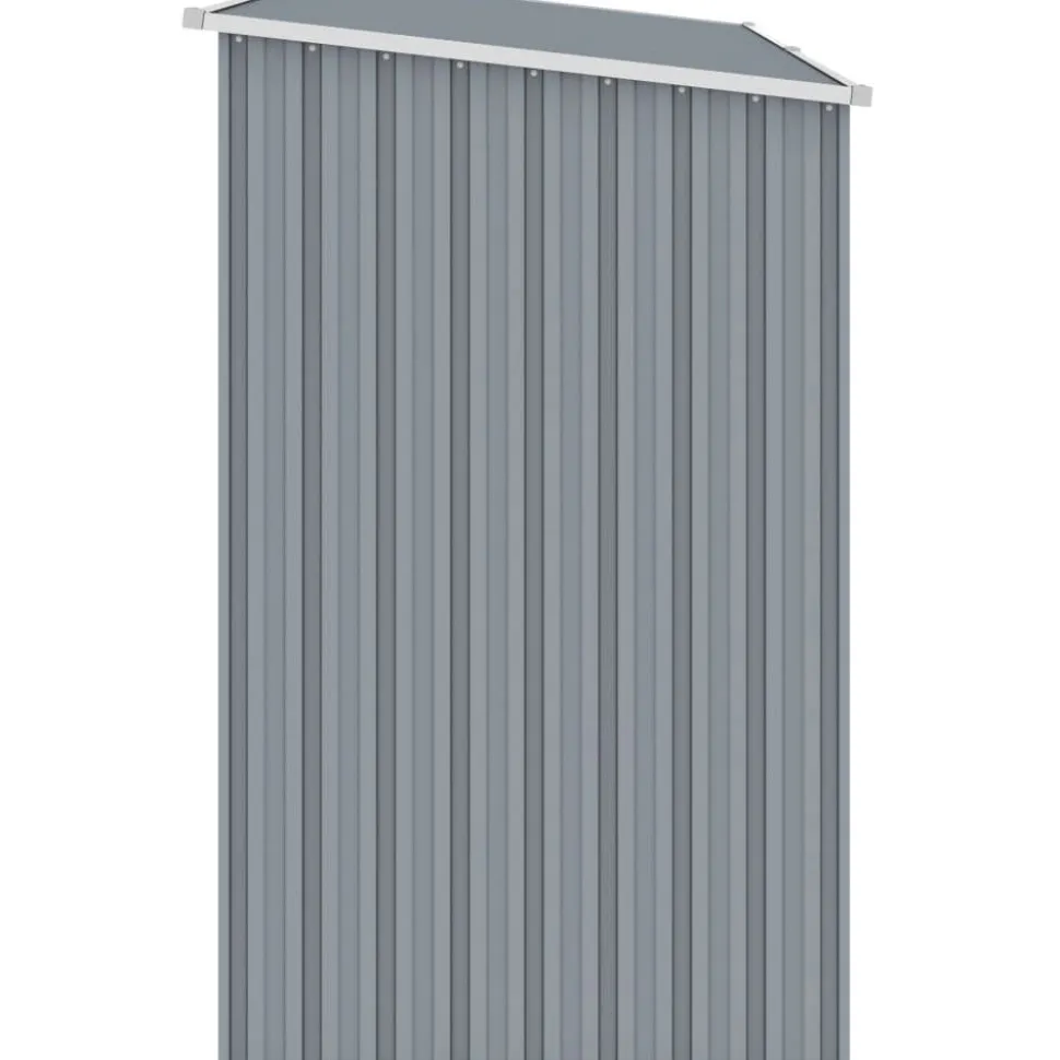 Puutarhan polttopuuvaja harmaa 245x98x159cm galvanoitu teräs