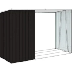 Puutarhan polttopuuvaja ruskea 245x98x159cm galvanoitu teräs