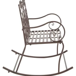 Puutarhapenkki 104 cm rauta antiikinruskea