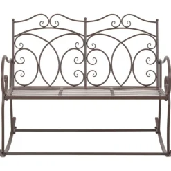 Puutarhapenkki 104 cm rauta antiikinruskea