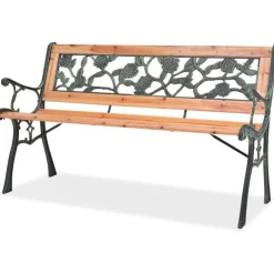 Puutarhapenkki ruusukuvio 122 cm