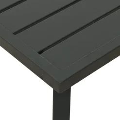 Puutarhasohvapöytä antrasiitti 110x55x35 cm teräs