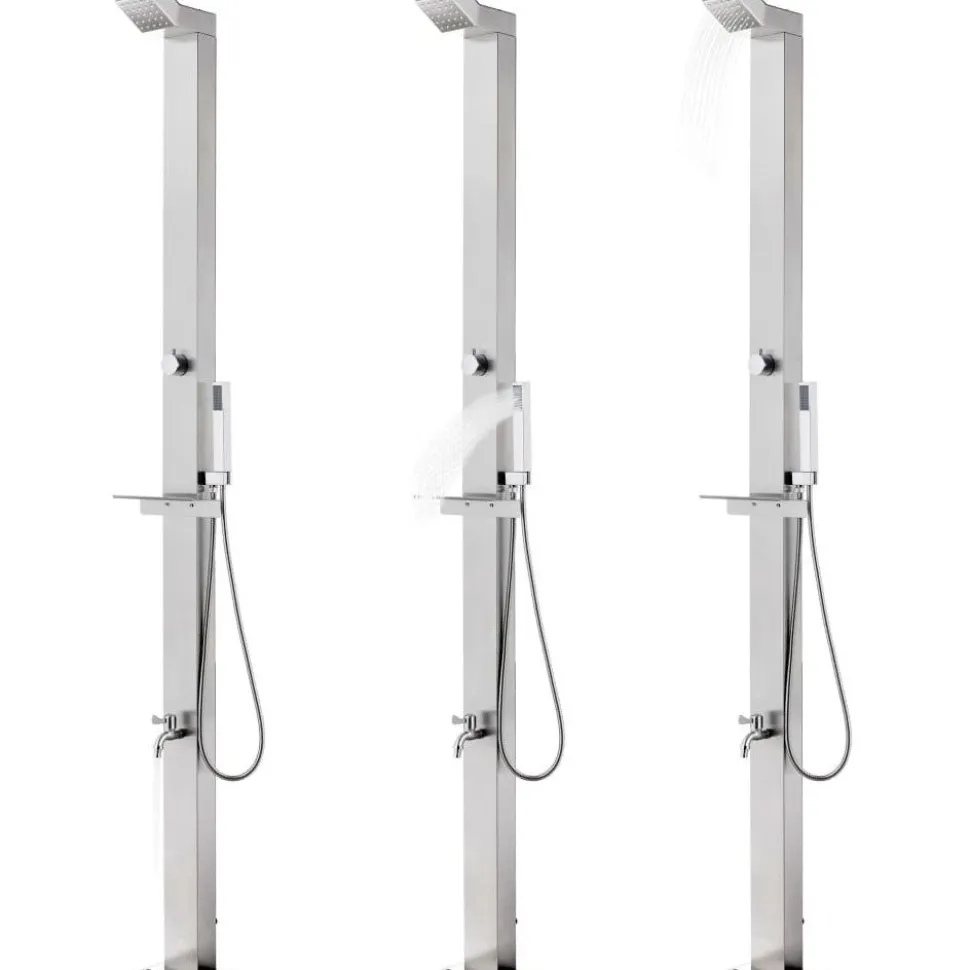 Puutarhasuihku 220cm ruostumaton teräs