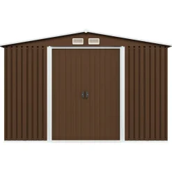 Puutarhavaja 257x205x178cm teräs ruskea 4,7m2