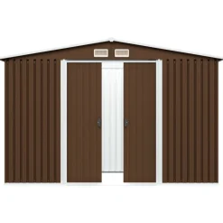 Puutarhavaja 257x205x178cm teräs ruskea 4,7m2